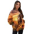 thumbnail image 3 of Yuyamidu Oversized Sweatshirt for Women Casual Sport Tops Loose Fit Pullover Horse Sunflower Crewneck Hoodie Sweatshirts with Pocket Long Sleeve Shirt Tees Yoga Running Hiking Clothing 3XL, 3 of 7