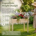 thumbnail image 6 of Wooden Raised Garden Bed with Legs, 34"L X 18"W X 30"H, Elevated Reinforced Large Planter Box for Vegetable Flower Herb Outdoors, 6 of 8