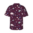 thumbnail image 3 of Balery Space Dinosaur Print Men's Hawaiian Shirts Short Sleeve Beach Shirt Relaxed Fit Vacation Button Down Shirts-, 3 of 9