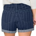 thumbnail image 4 of Durtebeua Woman Jean Shorts for Women Denim Junior Shorts High Waist Zipper Blue S, 4 of 5