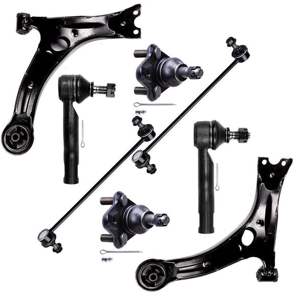 CCIYU Lower Control Arm Lower Ball Joint Outer Tie Rod End Stabilizer/Sway Bar End Link fit for 2000-2005 for Toyota Celica 8pcs Suspension Kit