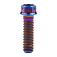 thumbnail image 4 of Wanyifa Titanium Bolt M6x10 15 20 25 30 35 40 45 50 55 60mm Flange Head With Hole Hex Screw for Bike,M6x40 mm,Blue,4 Pcs, 4 of 7