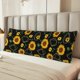 thumbnail image 2 of Balery Sunflowers3 Funda Protectora para Almohada Corporal de Algodón Hipoalergénico con Cierre(55 x 21 pulgadas), Almohadas No Incluidas, 2 of 7