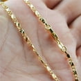 thumbnail image 1 of Exquisite Men Jewelry Gold Plated 2MM Stripe Chain Necklace Jewelry 16-30 Inch, 1 of 8