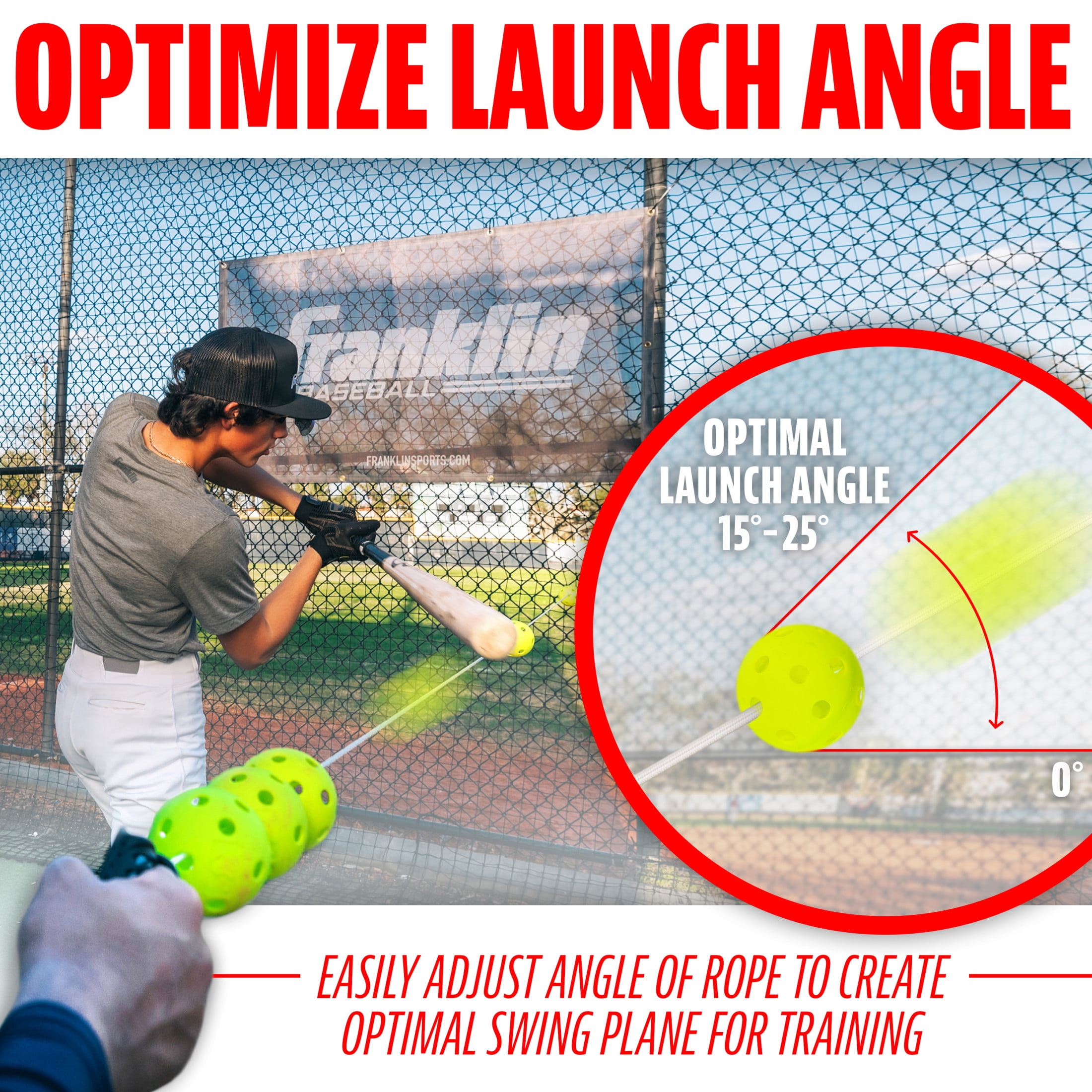 Franklin Sports MLB Launch Line Baseball Hitting Trainer