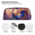 thumbnail image 3 of Rocae Rooster Oil Painting for Multifunctional Pen Organizer with Zipper Closure, Ideal for Tools, Gadgets, Cosmetics, Stationary,Travel Accessary, 3 of 5