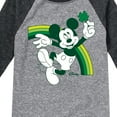 thumbnail image 3 of Disney - Mickey Green Rainbow - Toddler And Youth Raglan Graphic T-Shirt, 3 of 5