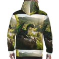 thumbnail image 3 of Bingfone Deep Forest Stone Green Dragon Men's Drawstring Hoodie Long Sleeve Pocket Sweatshirts-4X-Large, 3 of 6