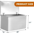 thumbnail image 2 of Luku Drop in Ice Chest, Stainless Steel Commercial Ice Bin with Hinged Cover, Outdoor Kitchen Ice Bar for Drinks, 2 of 8