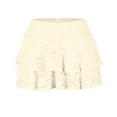 thumbnail image 7 of Layered Ruffle Skort for Women Mid Rise A Line Mini Skirts with Shorts Underneath, 7 of 7