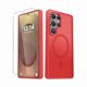 thumbnail image 1 of Chenchen for Samsung Galaxy S25 Ultra Case, Matte Magnetic Phone Cover [with 1 Screen Protector] [Support for MagSafe] [Shockproof Military Grade Protection] Translucent Frosted Back, Red, 1 of 1