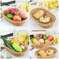 thumbnail image 4 of Alvinma Creative Hand Woven Imitation Rattan Fruit Basket Bread Basket Fruit Holder, 4 of 8