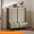 thumbnail image 6 of CONCETTA 8-Drawer Fabric Dresser Storage Chest for Bedroom, Closet, Entryway, Storage Furniture for Adults, Dark Green, 6 of 6
