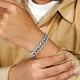 thumbnail image 4 of JeenMata Pulsera de eslabones cubanos de metal blanco para hombre - Joyería elegante y elegante, 4 of 6