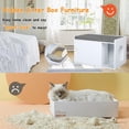thumbnail image 6 of Litter Box Enclosure,Cat Litter Box Furniture Hidden,Storage Bench Kitty Cat Washroom,Seat Stool,Indoor Large Decorative Cat Box Cabinet Furniture Wooden,Fit Most of Litter Box(White), 6 of 7