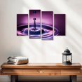 thumbnail image 2 of Elephant Stock Dark Metallic Red Wall Art - Horizontal Multi Panel Canvas - Living Room Wall Decor - Nature Multi Panel - Purple And Blue Decor By Heidi Westum - 24" x 14", 2 of 4