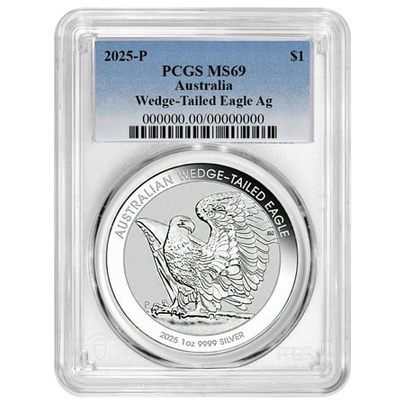 2025 $1 Australian Silver Wedge Tailed Eagle PCGS MS69 Blue Label
