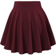 thumbnail image 3 of Women's Casual Stretchy Flared Pleated Mini Skater Skirt with Shorts, 3 of 6