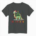 thumbnail image 5 of NOLDARES Christmas Shirt Toddler Boy Girl Merry Christmas Tshirt Xmas Graphic Tees Holiday Short Sleeve Tops,Size 5-6 Y, 5 of 6