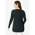 thumbnail image 2 of Jessica London Women's Plus Size Ribbed Baby Doll Tunic Sweater, 2 of 5