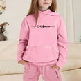thumbnail image 2 of Gelikeya Toddler Kids Girls Hoodie Sweatsuits Long Sleeve Hooded Tops Pants 2 Piece Clothing Sets 1-9Y (Pink, 4-5 Years), 2 of 5