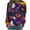Multicolor-Halloween Shirts, variant on Jsaierl Women's Halloween Shirts Funny Pumpkin Ghost Print Tees Loose Fit Round Neck T-shirt Long Sleeve Dressy Casual Blouse Tops Halloween Party Supplies