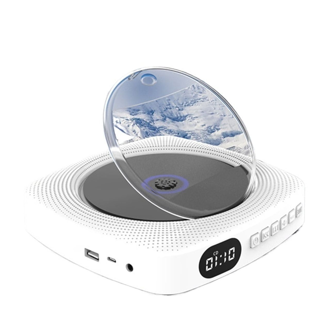 Mini Bluetooth CD Player Portable Silent Disc Reader Compact Music Player for Travel or Home ,Multi-Functional