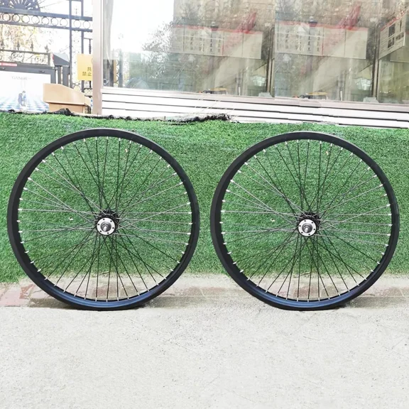 CDHPOWER 26"X2.35"/3.5" Double Layer Heavy Duty Bike Rim Set, Aluminum Alloy Spoke Bicycle Wheel