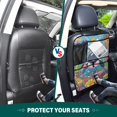 thumbnail image 5 of Car Seat Back Protector,Waterproof & Stain Resistant Kick Mats with Tablet Holder & Organizer Pockets,Easy-Clean Nylon Back Seat Protector Sharks, 5 of 7
