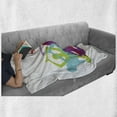thumbnail image 6 of Yoga Soft Flannel Fleece Throw Blanket, Yoga Body Forms Poses Female Silhouettes Sportswomen Colorful Composition, Cozy Plush for Indoor and Outdoor Use, 60" x 80", Multicolor, by Ambesonne, 6 of 6