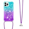 thumbnail image 3 of Funda para iPhone 15 PRO Brillantina Líquida Divertida Reluciente y con Cristales en Movimiento Cuerpo Cruzado con Cordón Ajustable, 3 of 5