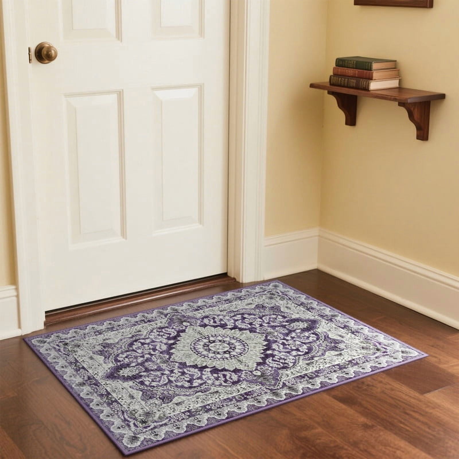 Junovo 2'x3'Rugs for Living Room Boho Rug Floor Carpet,Purple