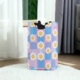 thumbnail image 6 of Yayeee Freestanding Laundry Hamper with Handle Collapsible Large Storage Basket for Clothes, Playful Daisy, 6 of 7