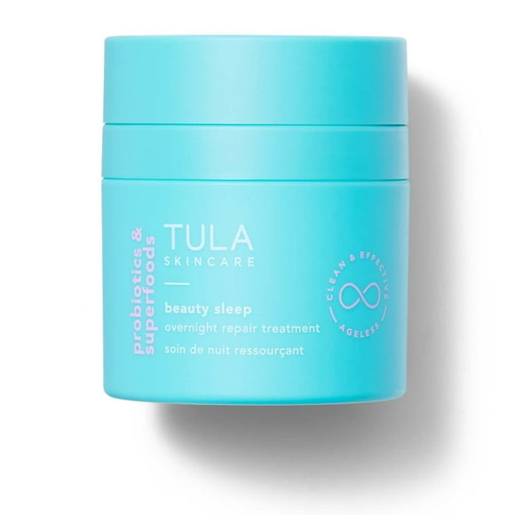TULA Skin Care Beauty Sleep Overnight Repair Treatment - Anti-Aging, Night Cream, Contains Natural Peptides, AHAs, Vitamin C to Reduce the Appearance of Lines and Dull Tone, 1.7 oz.