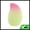 Green, Red, variant on Unique Bargains 1 Pc Gradient Mango Face Makeup Sponge for Makeup Application Yellow, Red