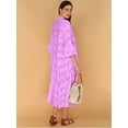 thumbnail image 4 of Women'S 2025 Lace Eyelet Embroidery Maxi Dress V-Neck Trumpet Sleeve Boho Flowy Swing Dress Pink XL, 4 of 6