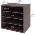 thumbnail image 3 of Ballucci 4-Tier Desk Paper Organizer, Office File Organizer, Document Letter Tray, Dark Brown, 3 of 6