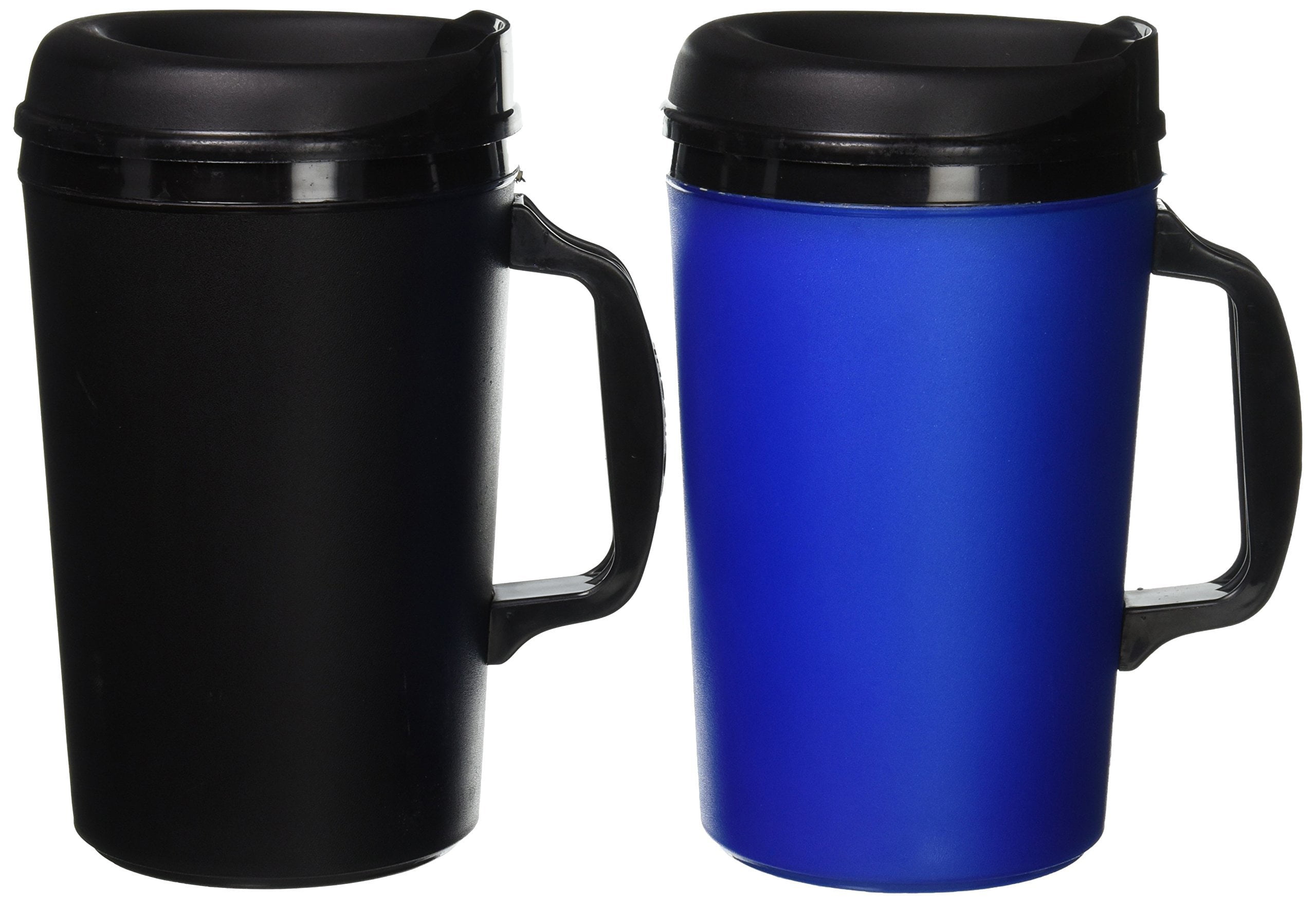 ThermoServ 2 Foam Insulated Coffee Mugs 34 oz (1) Blue