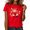 2-Red, variant on Cozymy Women's Aesthetic Wildflower Tees Short Sleeve Crewneck T-Shirts Retro Daisy Floral Print Art Trendy Everyday Tops