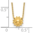 thumbnail image 4 of 14K Yellow Gold Polished Puffed Sun 16.5In Necklace (16.5 X 8) Made In Italy sf2900-16.5, 4 of 6