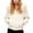 White, variant on Unir Womens Winter Coats, Quilted Jackets For Women, Cropped Puffer Jacket With Faux Fur Hood, Zip Up Short Winter Outerwear, S‑XL