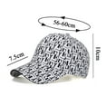 thumbnail image 6 of harmtty Baseball Cap Hard Brim Hip Hop Style Ponytail Hole Letter Print Extended Brim Women Hat Headwear,Black, 6 of 8