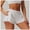 White, variant on LYMAYTER Women Running Short High-Waisted Elastic Waistband 2 in 1 for Yoga Sweat Shorts with Pockets S-XL