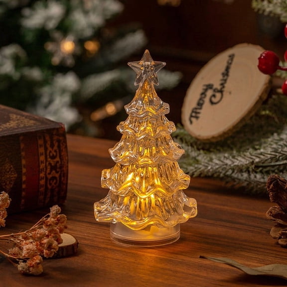EaseDay Beaded Christmas Tree Kit with Lights DIY Glass Christmas Tree Light Up Tabletop Ornament Festive Indoor Holiday Decor for Home Desktop Display