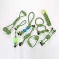 thumbnail image 4 of Flmtop Pet Dog Puppy Cotton Rope Knot Playing Ball Molar Bite Scratch Interactive Toy 4#, 4 of 9