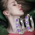 thumbnail image 4 of HOARBOEG Fashionable And Temperament Hollow Diamond Ladies Earrings Clearance Sale, 4 of 9