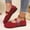 Red, variant on Juslio Shoes for Women Breathable Comfortable Loafers Lightweight Casual Suede Driving Moccasins Mary Jane Flat Shoes