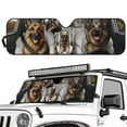 thumbnail image 2 of Uorisanigo German Shepherd Print Windshield Sun Shade,Car Sunshade Compatible with Jeep Wrangler TJ JK JL 2/4 Door-Blocks UV Rays Front Window Sunshade,Sun Visor Shield Keeps Vehicle Cool, 2 of 7