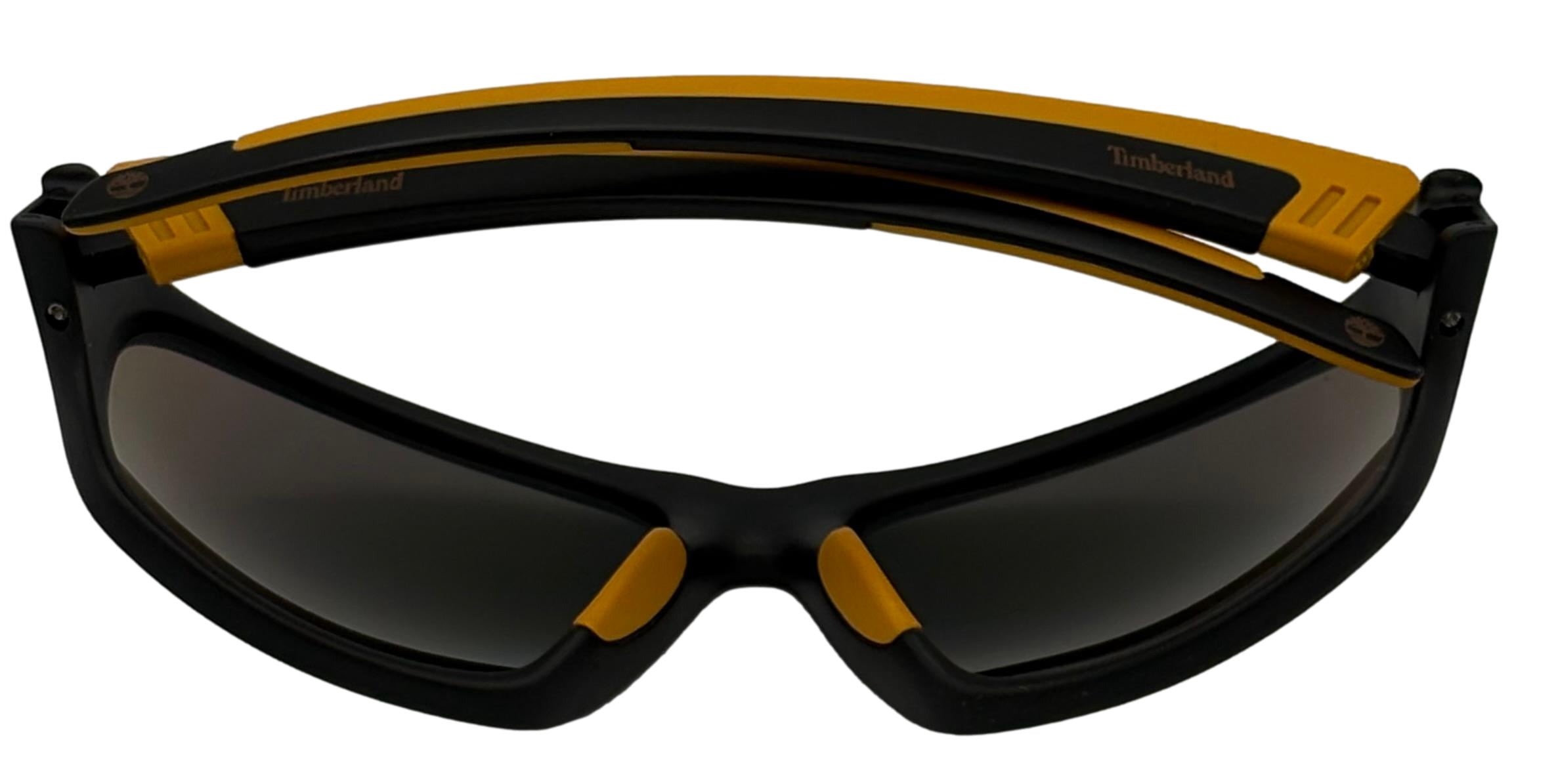 Timberland Sunglass Mens Black Rectangle Plastic Smoke Lens TB7276 2A