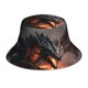 thumbnail image 1 of Fotbe Fiery Black Dragon Attack Sombrero Tipo Pescador con Estampado – Sombrero de Sol de Algodón de Moda para Playa, Golf, Pesca, 1 of 6